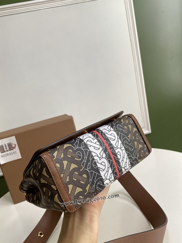 Burberry專門店新款斜背包 巴寶莉條紋環保帆布女士休閒肩背包 yxb1008